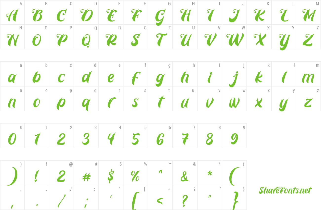 Font Prettyla preview